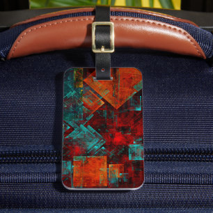 Abstract Modern Colourful Cool Artistic Pattern Luggage Tag