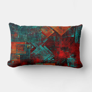 Abstract Modern Colourful Cool Artistic Pattern Lumbar Cushion