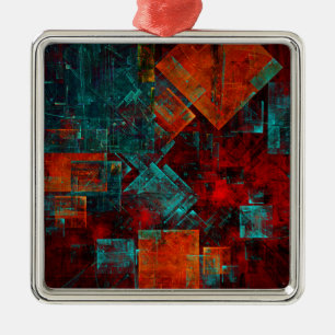 Abstract Modern Colourful Cool Artistic Pattern Metal Ornament