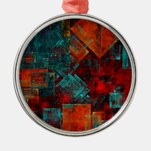 Abstract Modern Colourful Cool Artistic Pattern Metal Ornament