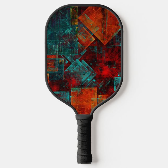 Abstract Modern Colourful Cool Artistic Pattern Pickleball Paddle (Front)