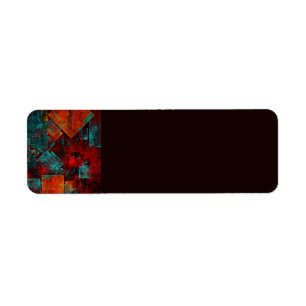 Abstract Modern Colourful Cool Artistic Pattern Return Address Label