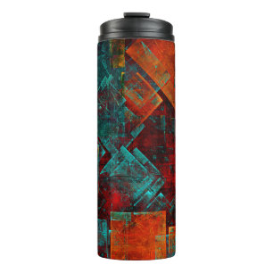 Abstract Modern Colourful Cool Artistic Pattern Thermal Tumbler