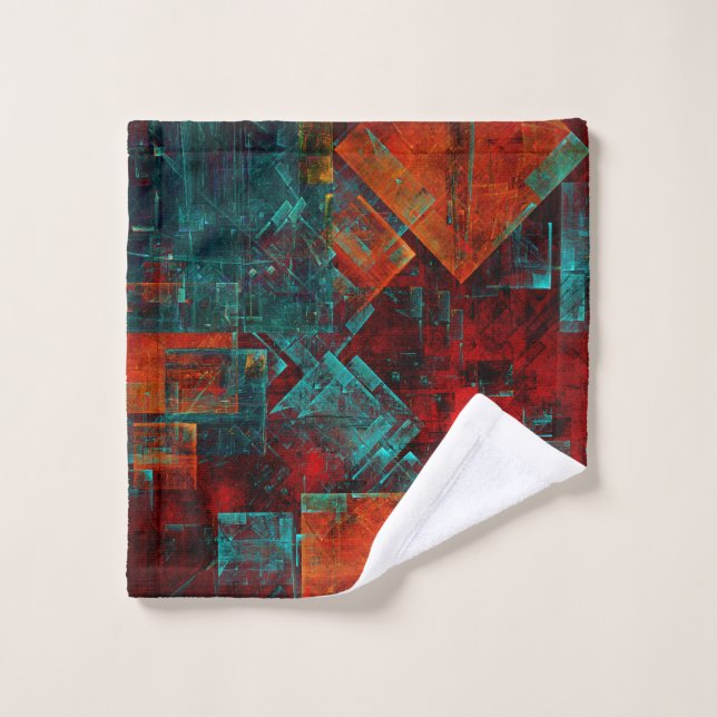 Abstract Modern Colourful Cool Artistic Pattern Wash Cloth (Wash Cloth)