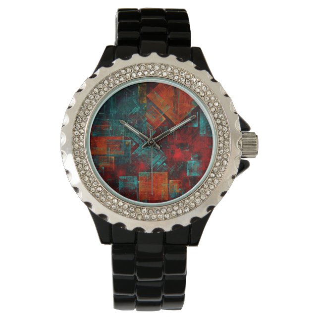 Abstract Modern Colourful Cool Artistic Pattern Watch (Front)
