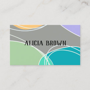 abstract modern colourful shapes and lines business card