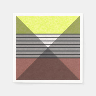 Abstract modern colours brown yellow lemon white b napkin