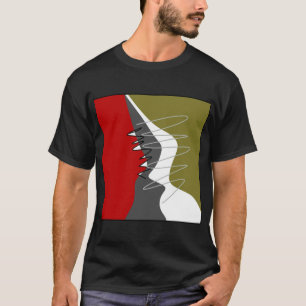 Abstract, Modern, Creative, Applique Throw Pillow T-Shirt