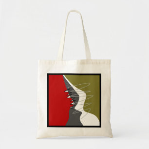 Abstract, Modern, Creative, Applique Throw Pillow Tote Bag