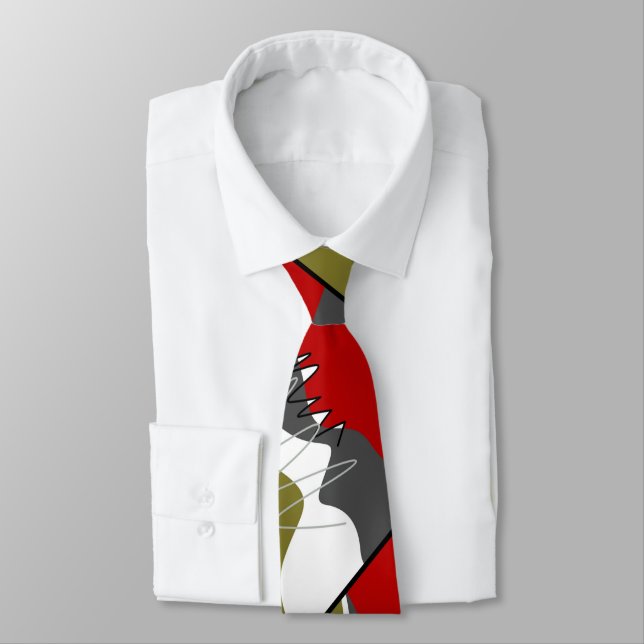 Abstract, Modern, Creative, Applique  Tie (Tied)