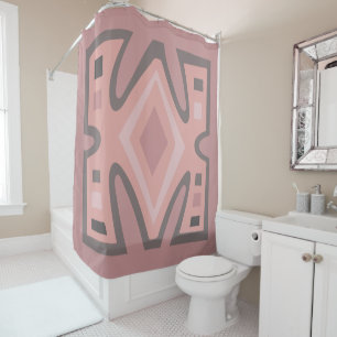 Abstract Modern Deco African Boho pattern Shower Curtain