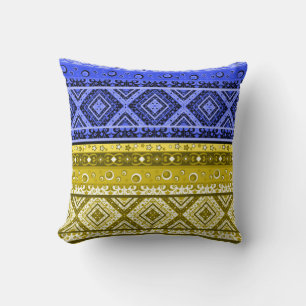 Abstract modern decor ornamental geometrical patch cushion