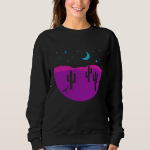 Abstract Modern Desert Southwest Cactus Western Sc Sweatshirt