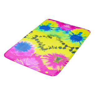 ABSTRACT MODERN DESIGN TIE-DYE BATH MAT