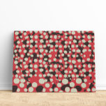 Abstract Modern Dots Black and Red Faux Canvas Print<br><div class="desc">A cool modern print with black,  white and red dots. It is inspired by modern designers,  such as Yayoi Kusama.</div>
