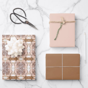 Abstract Modern Earthy Terracotta Boho Wrapping Paper Sheet