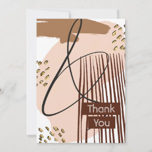 Abstract Modern Earthy Terracotta Thank You Card