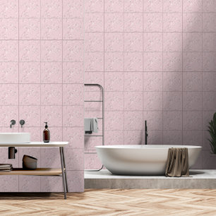 Abstract Modern Elegant Floral Art Pastel Pink Wallpaper