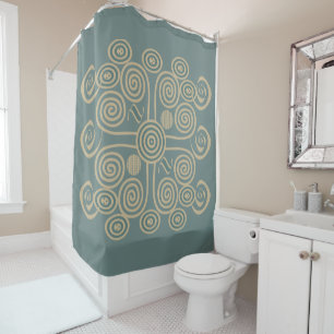 Abstract modern elegant pattern shower curtain
