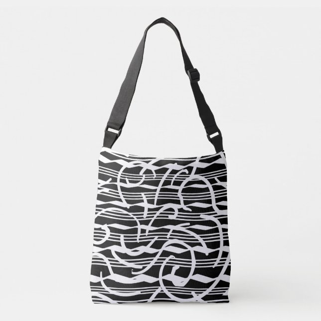 abstract modern elegant stylish pattern crossbody bag (Front)
