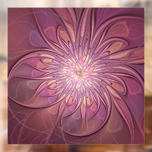 Abstract Modern Floral Fractal Art Berry Colours