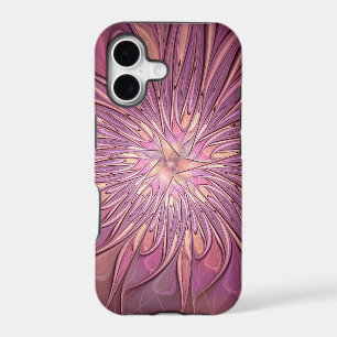 Abstract Modern Floral Fractal Art Berry Colours