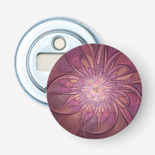 Abstract Modern Floral Fractal Art Berry Colours Bottle Opener