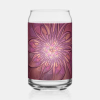 Abstract Modern Floral Fractal Art Berry Colours