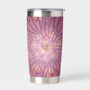 Abstract Modern Floral Fractal Art Berry Colours Insulated Tumbler