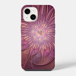 Abstract Modern Floral Fractal Art Berry Colours iPhone 14 Case