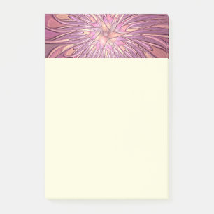 Abstract Modern Floral Fractal Art Berry Colours Post-it Notes