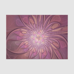 Abstract Modern Floral Fractal Art Berry Colours Tissue Paper