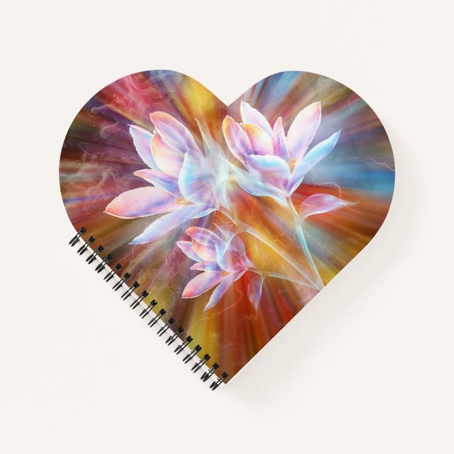 Abstract Modern Flowers artwork Notebook (Front)