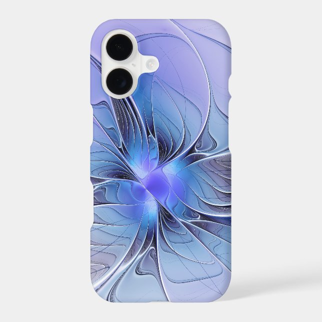 Abstract Modern Fractal Art Lavender Blue (Back)