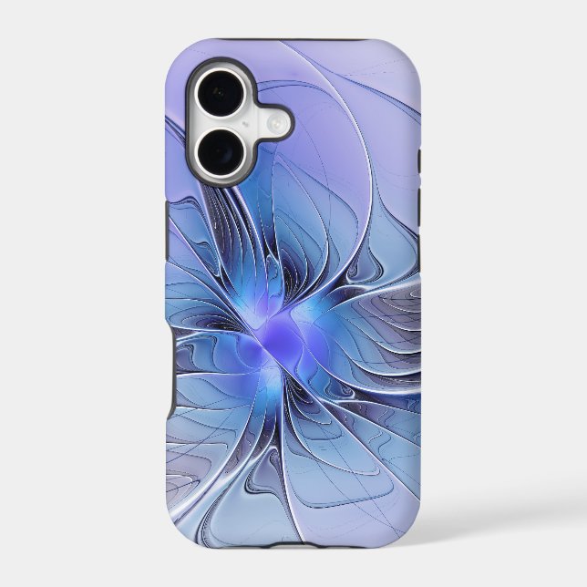Abstract Modern Fractal Art Lavender Blue (Back)