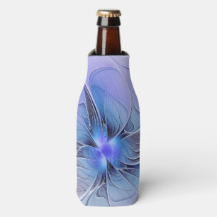 Abstract Modern Fractal Art Lavender Blue Bottle Cooler