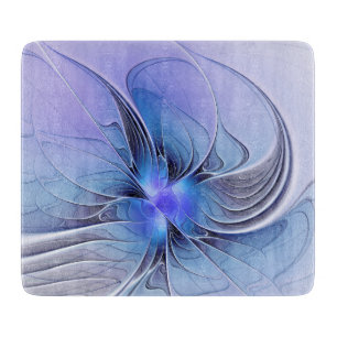 Abstract Modern Fractal Art Lavender Blue Cutting Board