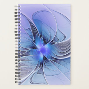 Abstract Modern Fractal Art Lavender Blue Planner
