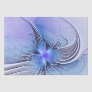 Abstract Modern Fractal Art Lavender Blue Tissue Paper