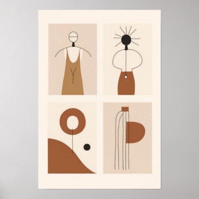 Abstract Modern Gallery Wall Art Set | Scandinavia (Front)