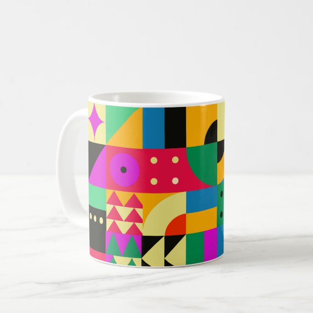 Abstract Modern Garden Coffee Mug (Front Left)