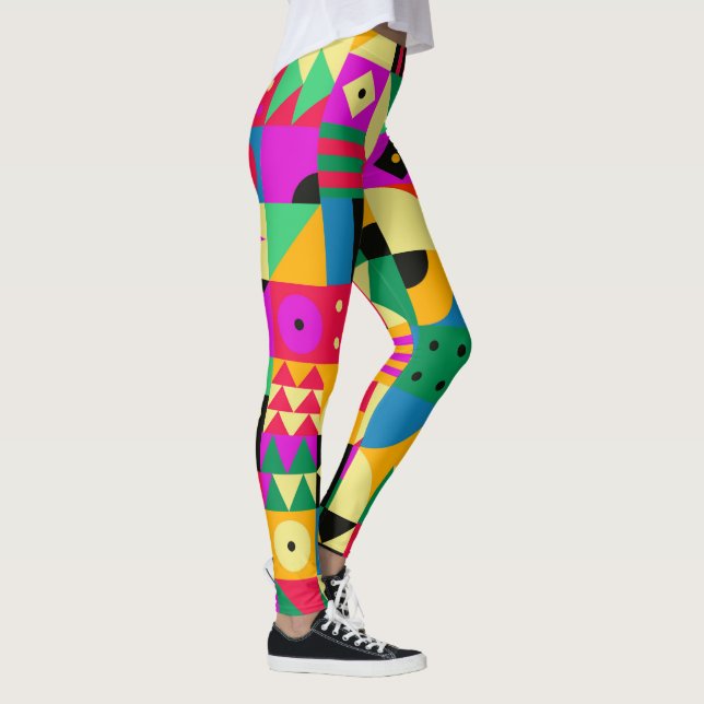 Abstract Modern Garden Leggings (Right)