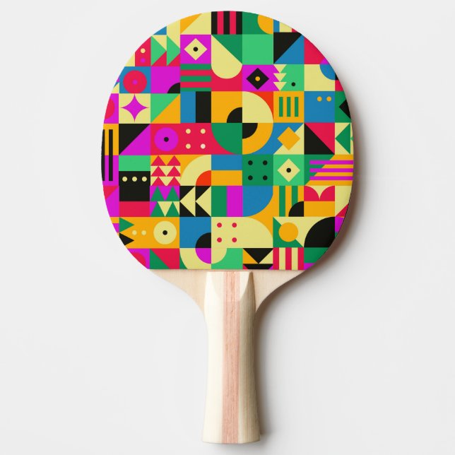 Abstract Modern Garden Ping Pong Paddle (Front)