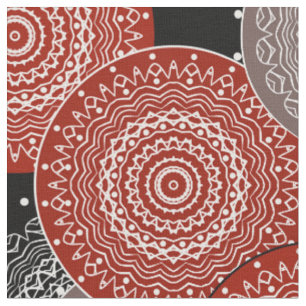 Abstract modern geometrcal circles round shapes ma fabric