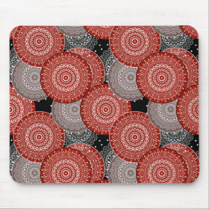 Abstract modern geometrcal circles round shapes ma mouse pad