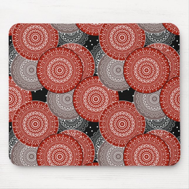 Abstract modern geometrcal circles round shapes ma mouse pad (Front)