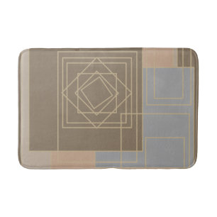 Abstract modern geometric art bath mat