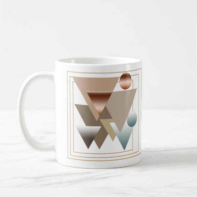 Abstract modern geometric art coffee mug (Left)