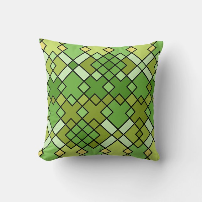 Abstract modern geometric art cushion (Front)