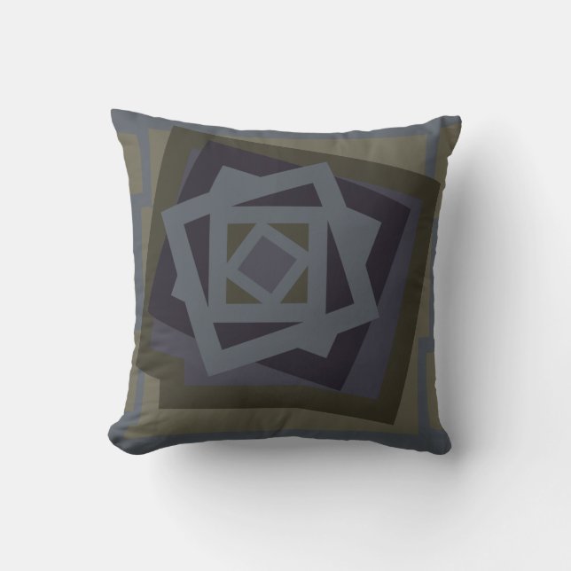 Abstract modern geometric art cushion (Front)
